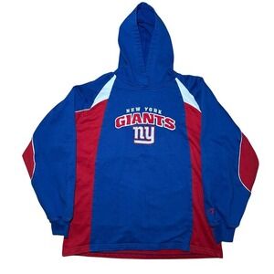 Vintage Y2K Kids Reebok New York Giants NFL Royal Youth Hoodie Sweatshirt XL 00s